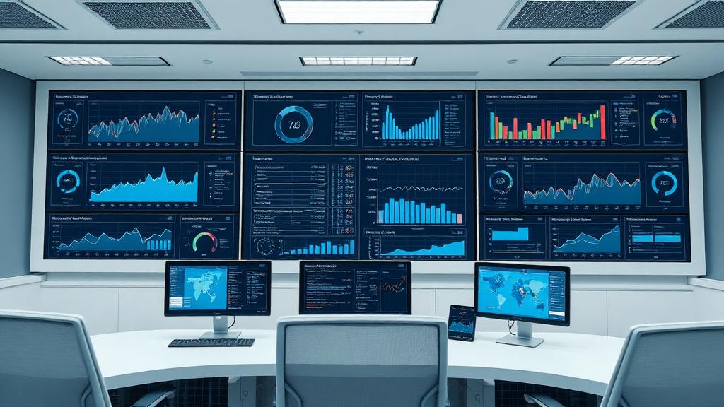 Centro de control con dashboards en tiempo real